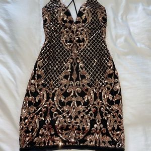Strapped Sequin Dress